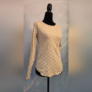 Billabong Ribbed Long Sleeve Top Floral NWY